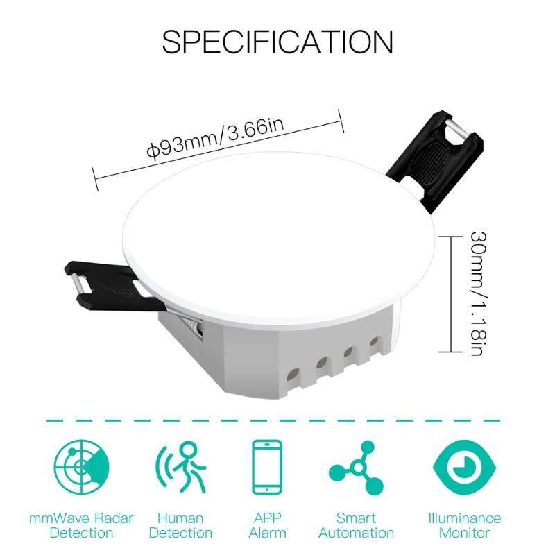 Tuya Smart 2-in-1 PIR Ceiling  - đánh giá và giá Home Bar Android