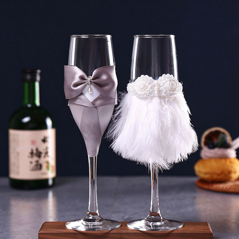 Wedding Champagne Flutes Set B - đánh giá và giá Home Bar Set